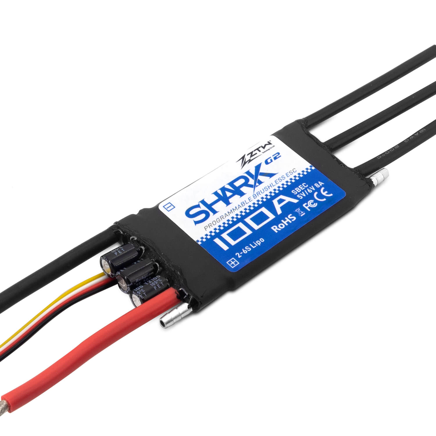 ZTW Shark G2 100A ESC 2-6S For RC Boat