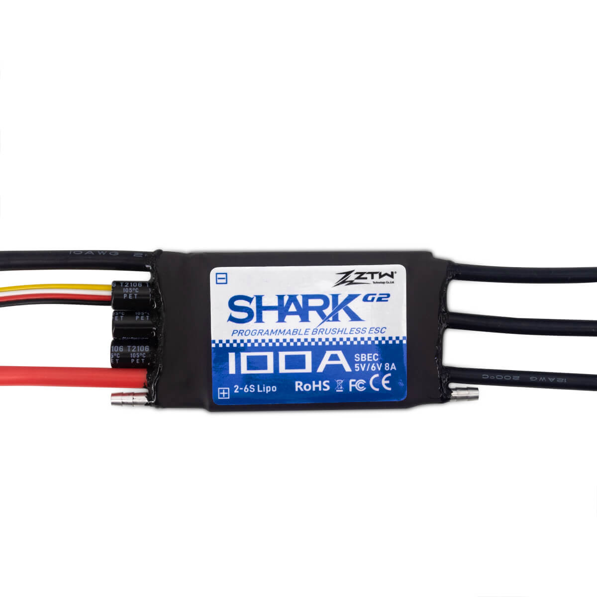 ZTW Shark G2 100A ESC 2-6S For RC Boat