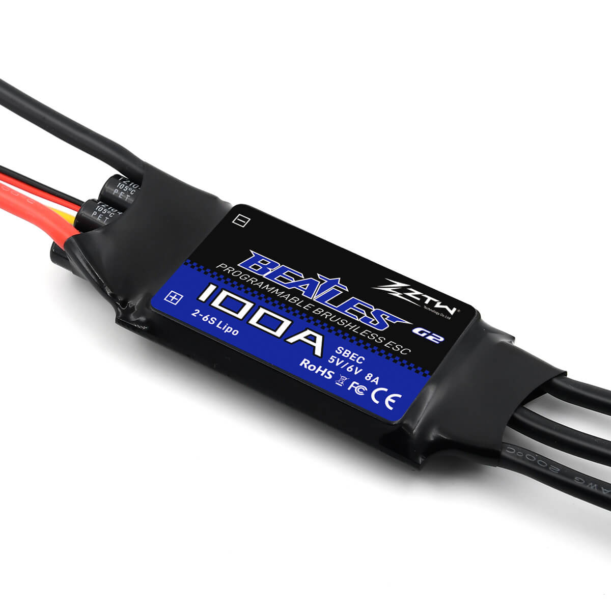 ZTW Beatles G2 100A ESC 2-6S SBEC For RC Airplane Fixed-wing