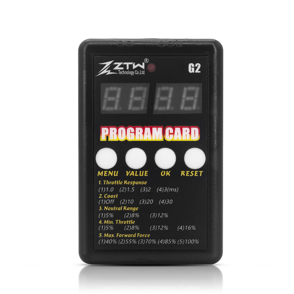 Carte de programme LED ZTW G2 pour le réglage des paramètres ESC de la série Beast G2