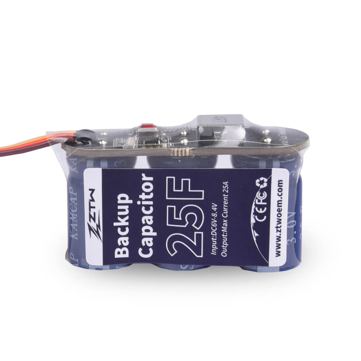 ZTW Power Capacitor Buffer BEC Backup 25F 6V/8.4V 25A For RC Helicopter