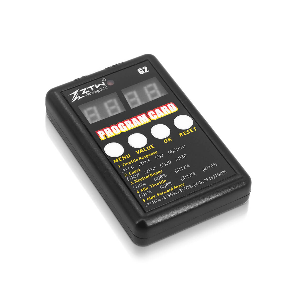 Carte de programme LED ZTW G2 pour le réglage des paramètres ESC de la série Beast G2