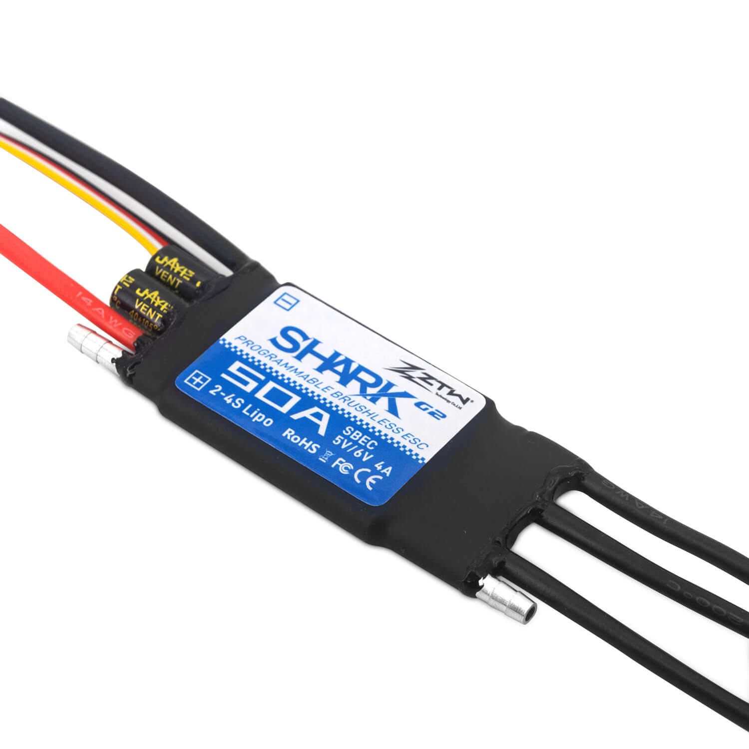 ZTW Shark G2 50A ESC 2-4S pour bateau RC