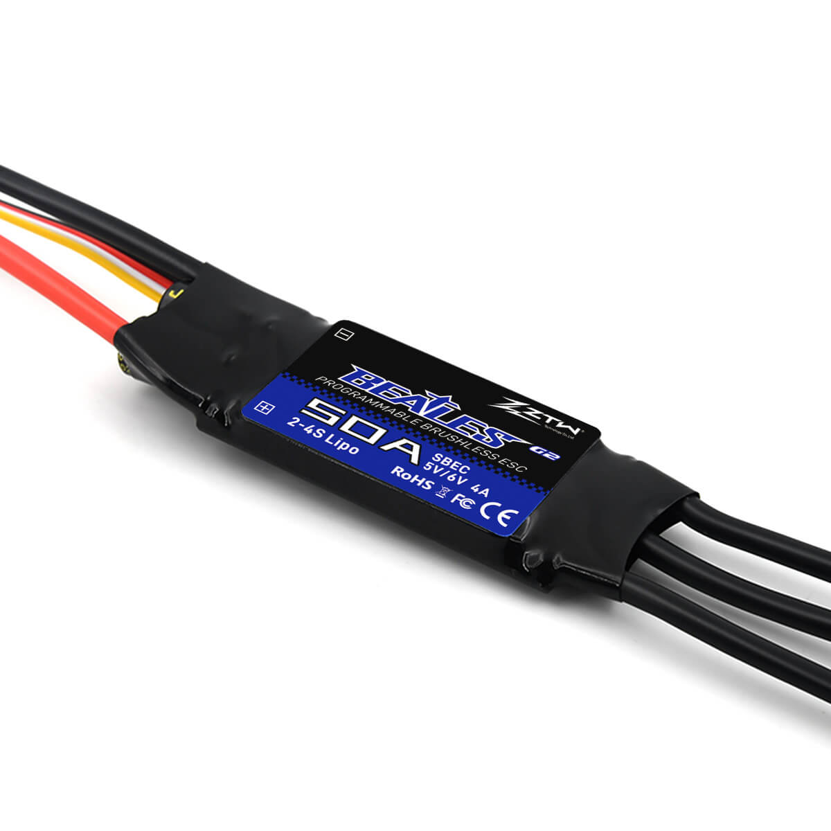 ZTW Beatles G2 50A ESC 2-4S SBEC For RC Airplane Fixed-wing