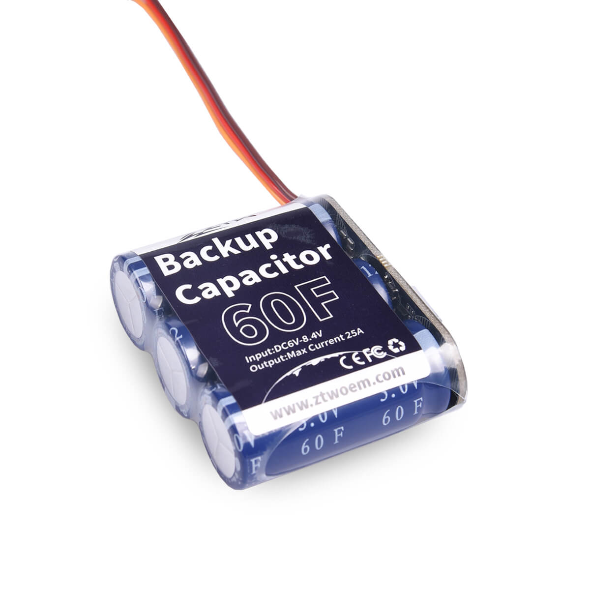 ZTW Power Capacitor Buffer BEC Backup 60F 6V/8.4V 25A For RC Helicopter