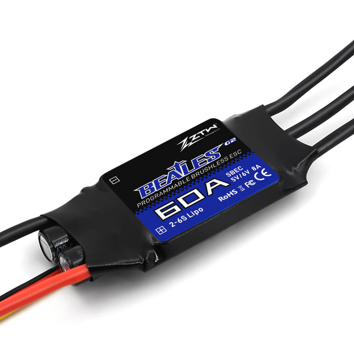 ZTW Beatles G2 60A ESC 2-6S SBEC For RC Airplane Fixed-wing