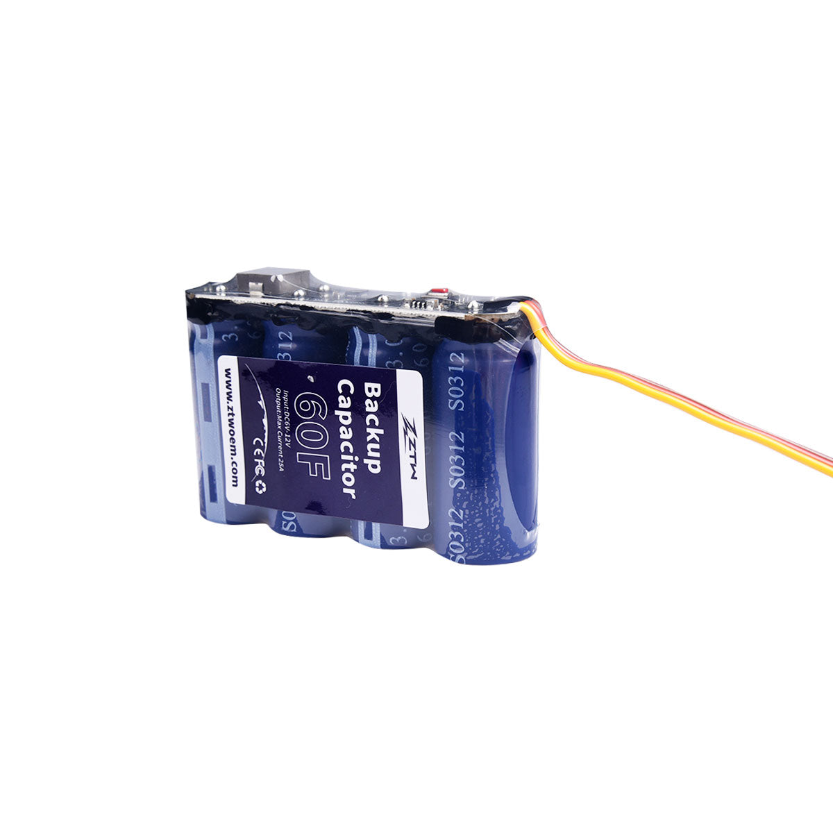 ZTW Power Capacitor Buffer BEC Backup 60F 6V/12V 25A For RC Helicopter