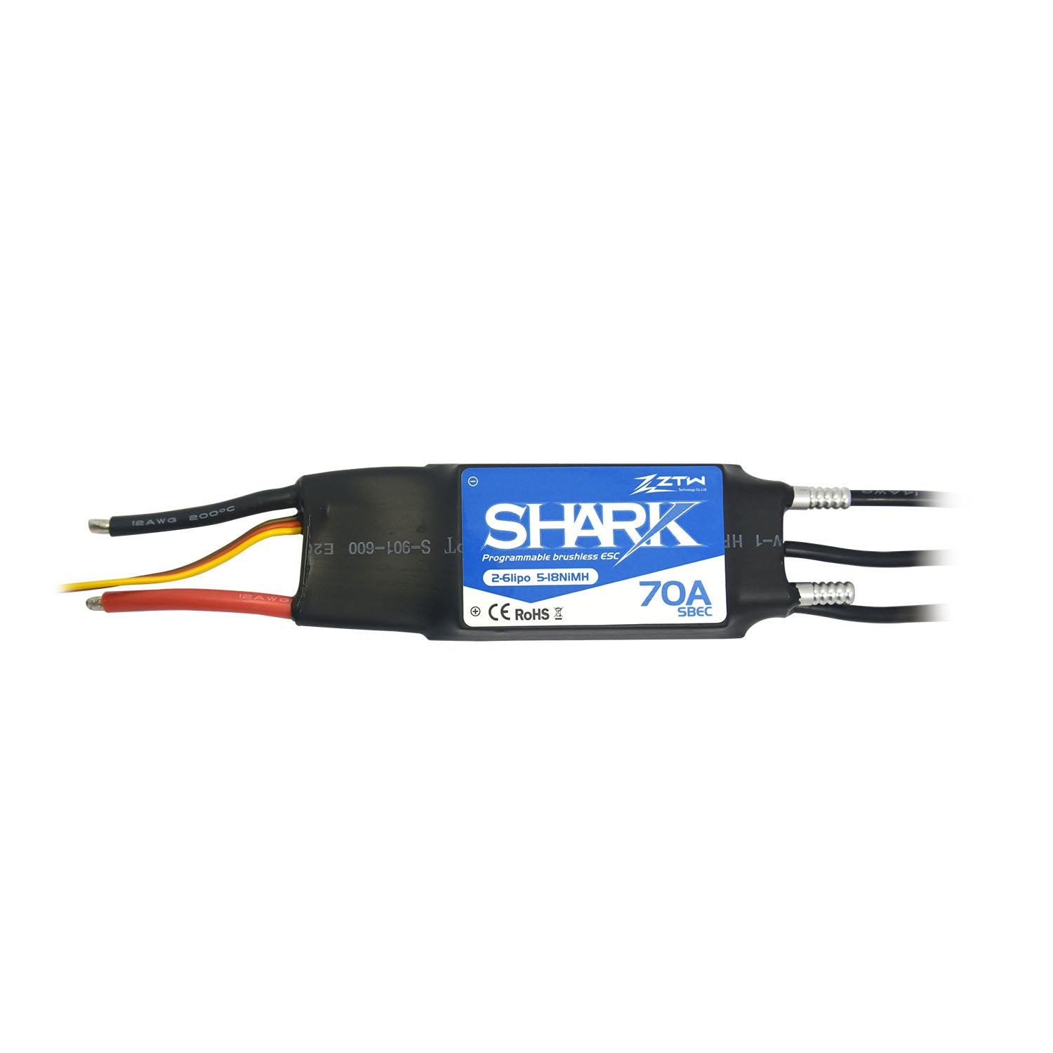 ZTW Shark 70A ESC 2-6S For RC Boat