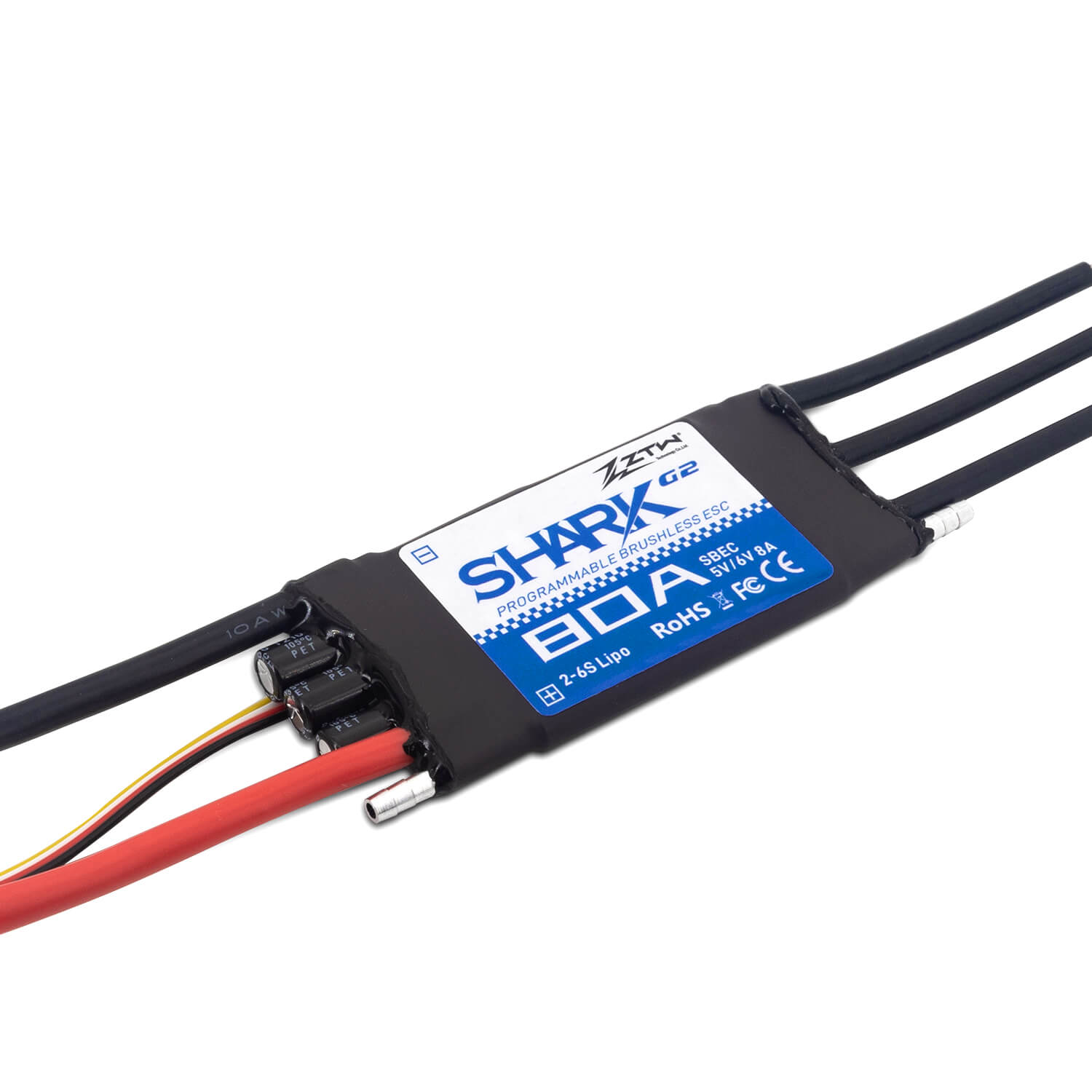 ZTW Shark G2 80A ESC 2-6S For RC Boat