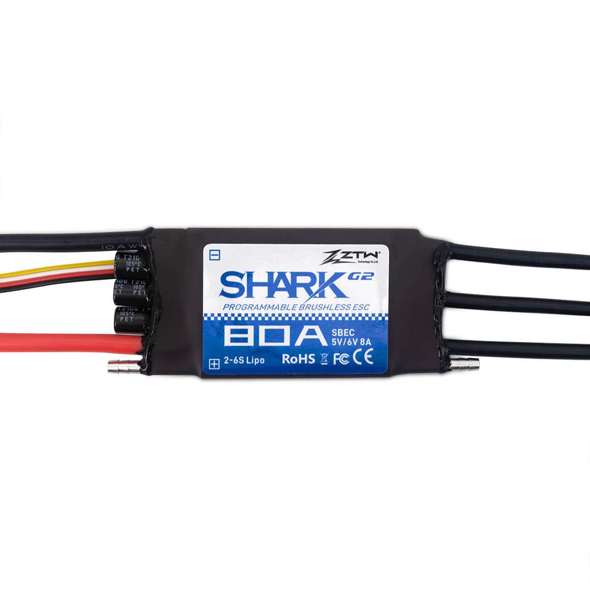 ZTW Shark G2 80A ESC 2-6S For RC Boat