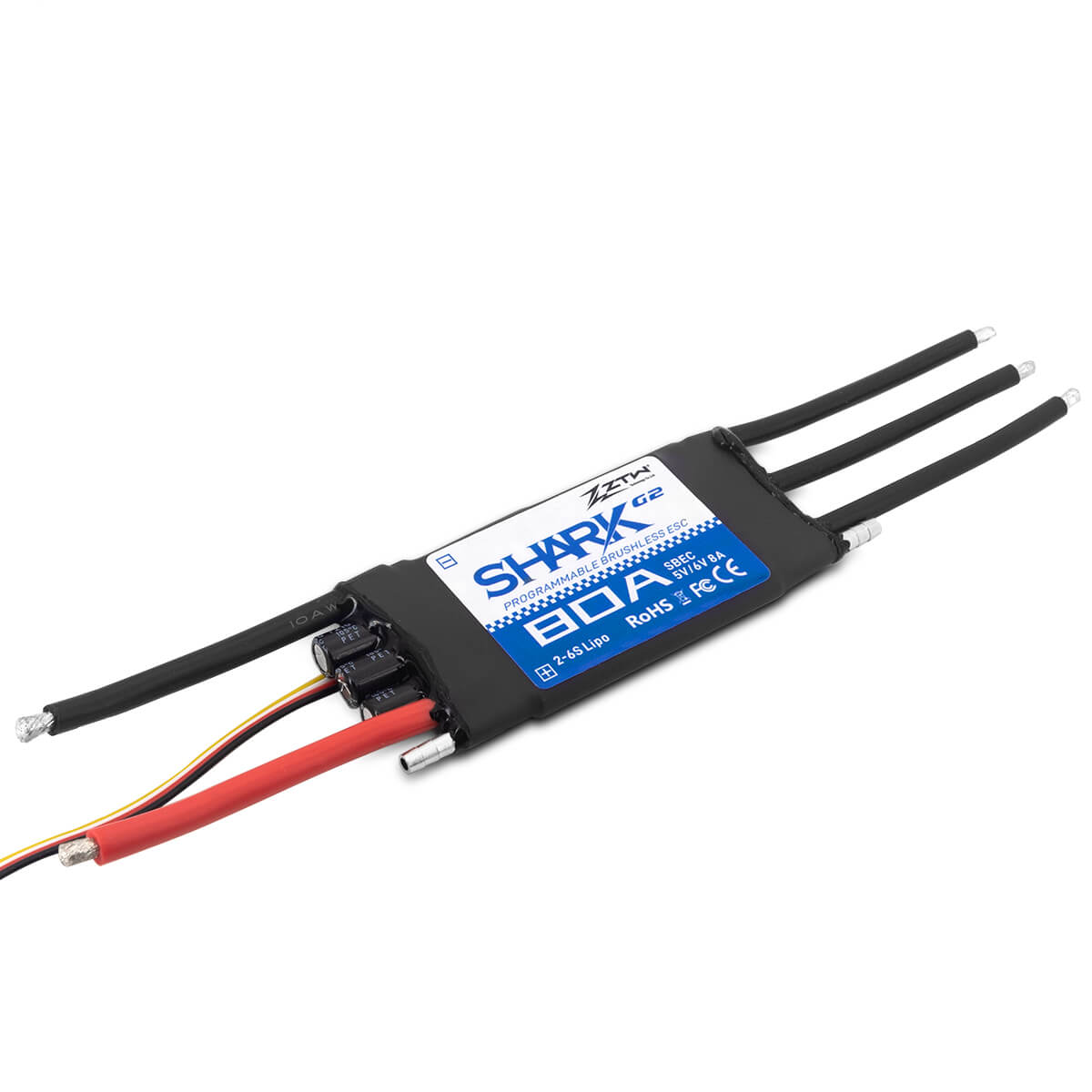 ZTW Shark G2 80A ESC 2-6S For RC Boat