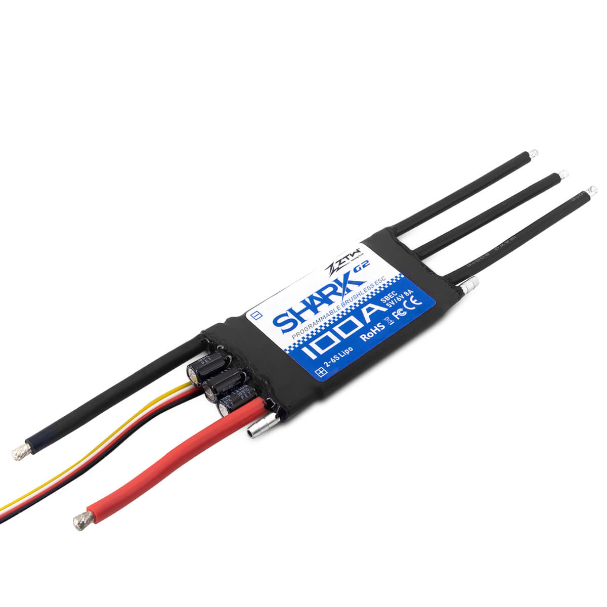 ZTW Shark G2 100A ESC 2-6S pour bateau RC 