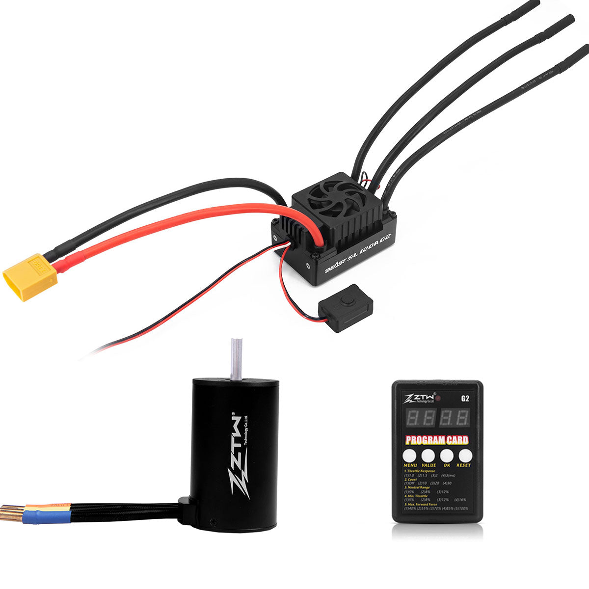 ZTW Beast G2 50A 2-3S ESC Sensorlos für 1/10 RC Car RTR