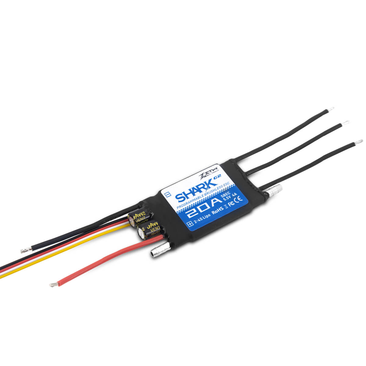 ZTW Shark G2 20A ESC 2-4S For RC Boat