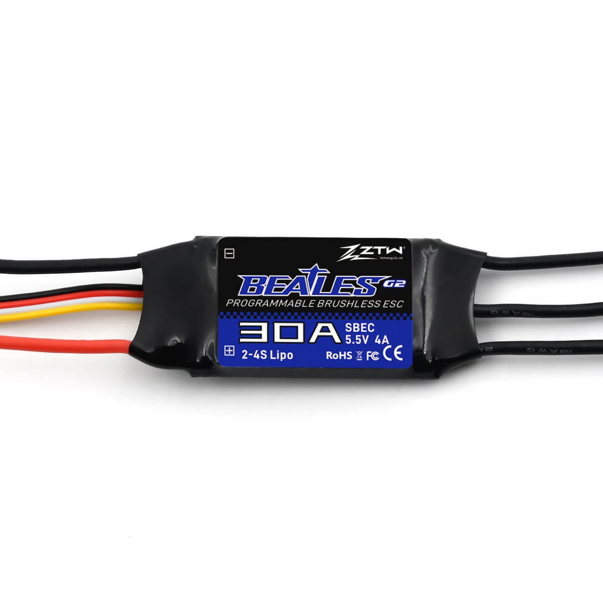 ZTW Beatles G2 30A ESC 2-4S SBEC pour avion RC à voilure fixe 