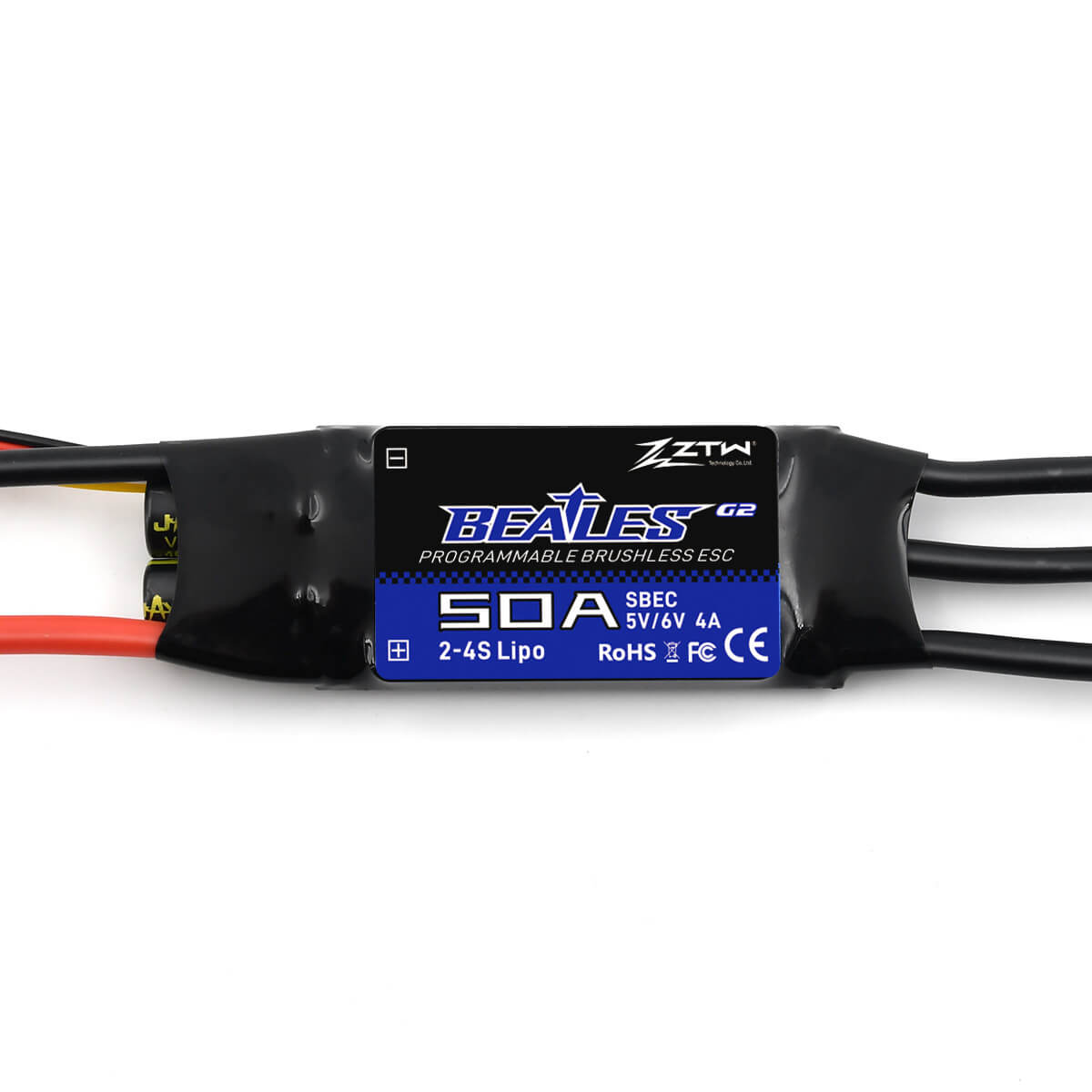 ZTW Beatles G2 50A ESC 2-4S SBEC Für RC Flugzeug Starrflügel 