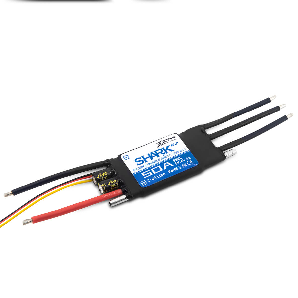 ZTW Shark G2 50A 2-4S ESC für RC Boot 