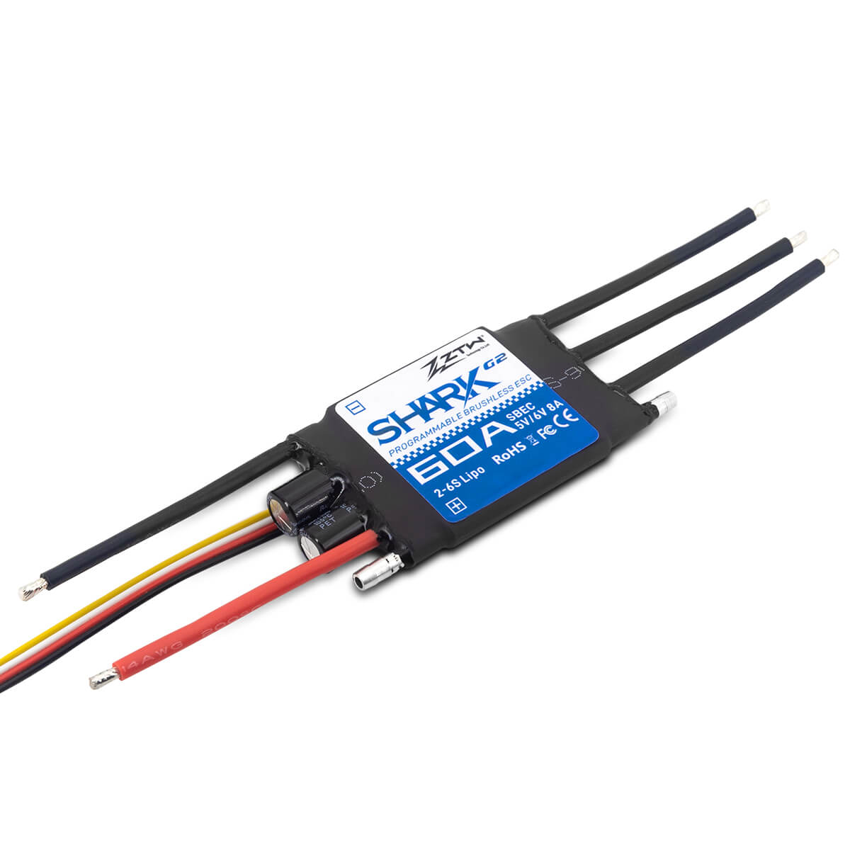 ZTW Shark G2 60A ESC 2-6S pour bateau RC 