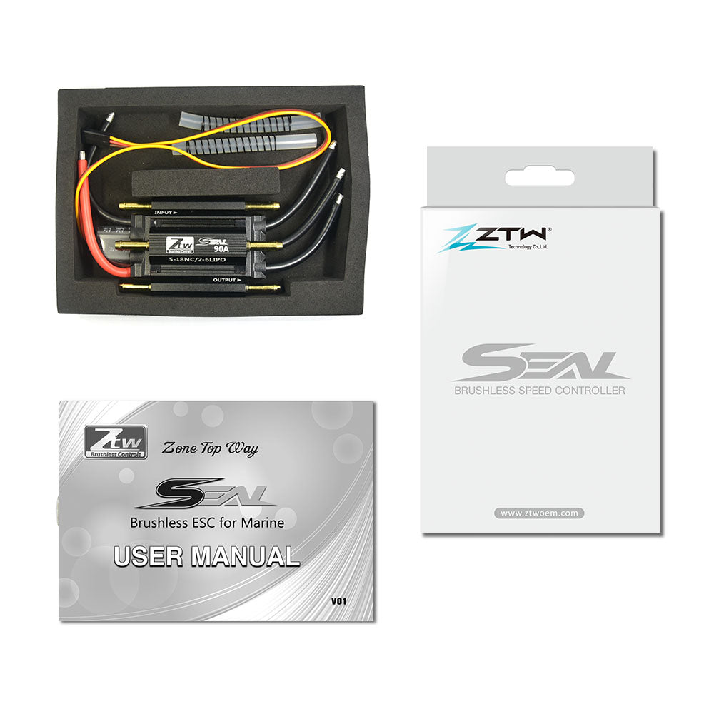 ZTW Seal 90A ESC 2-6S For RC Boat