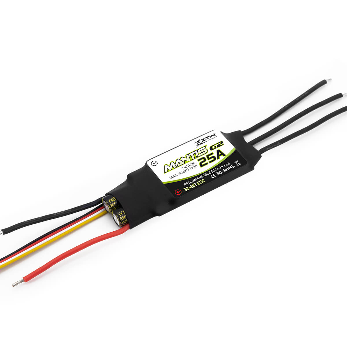 ZTW Mantis G2 25A ESC 2-4S SBEC pour avion RC à voilure fixe 