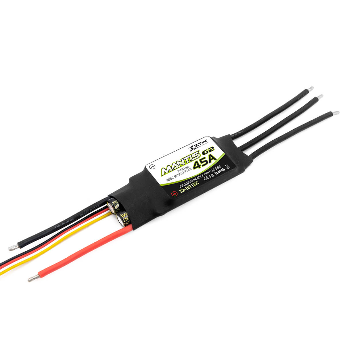 ZTW Mantis G2 45A ESC 2-6S SBEC pour avion RC à voilure fixe 