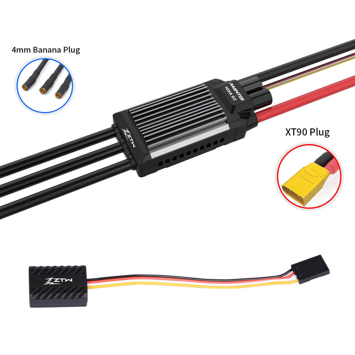 ZTW Mantis G2 105A ESC 3-8S SBEC pour avion RC EDF 