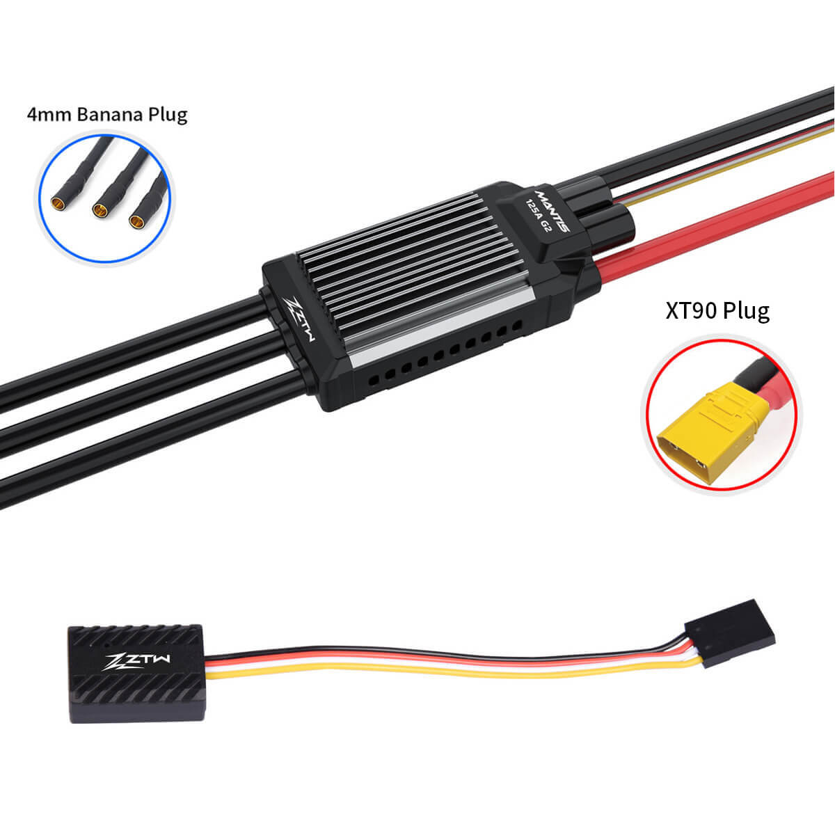 ZTW Mantis G2 125A ESC 3-8S SBEC pour avion RC EDF 