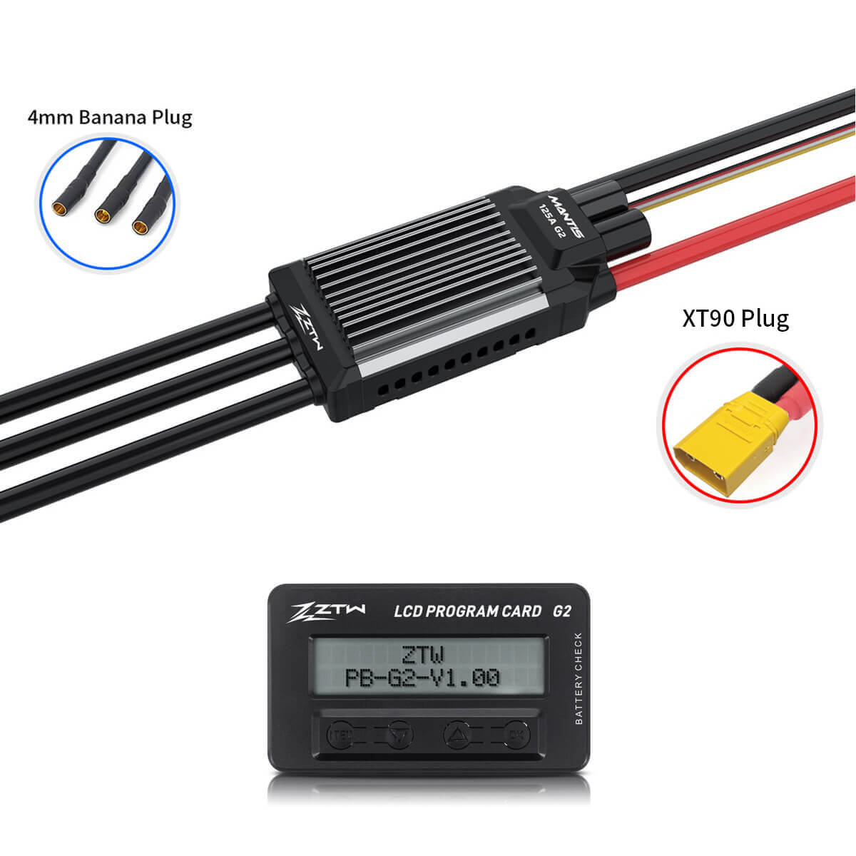 ZTW Mantis G2 125A ESC 3-8S SBEC pour avion RC EDF 