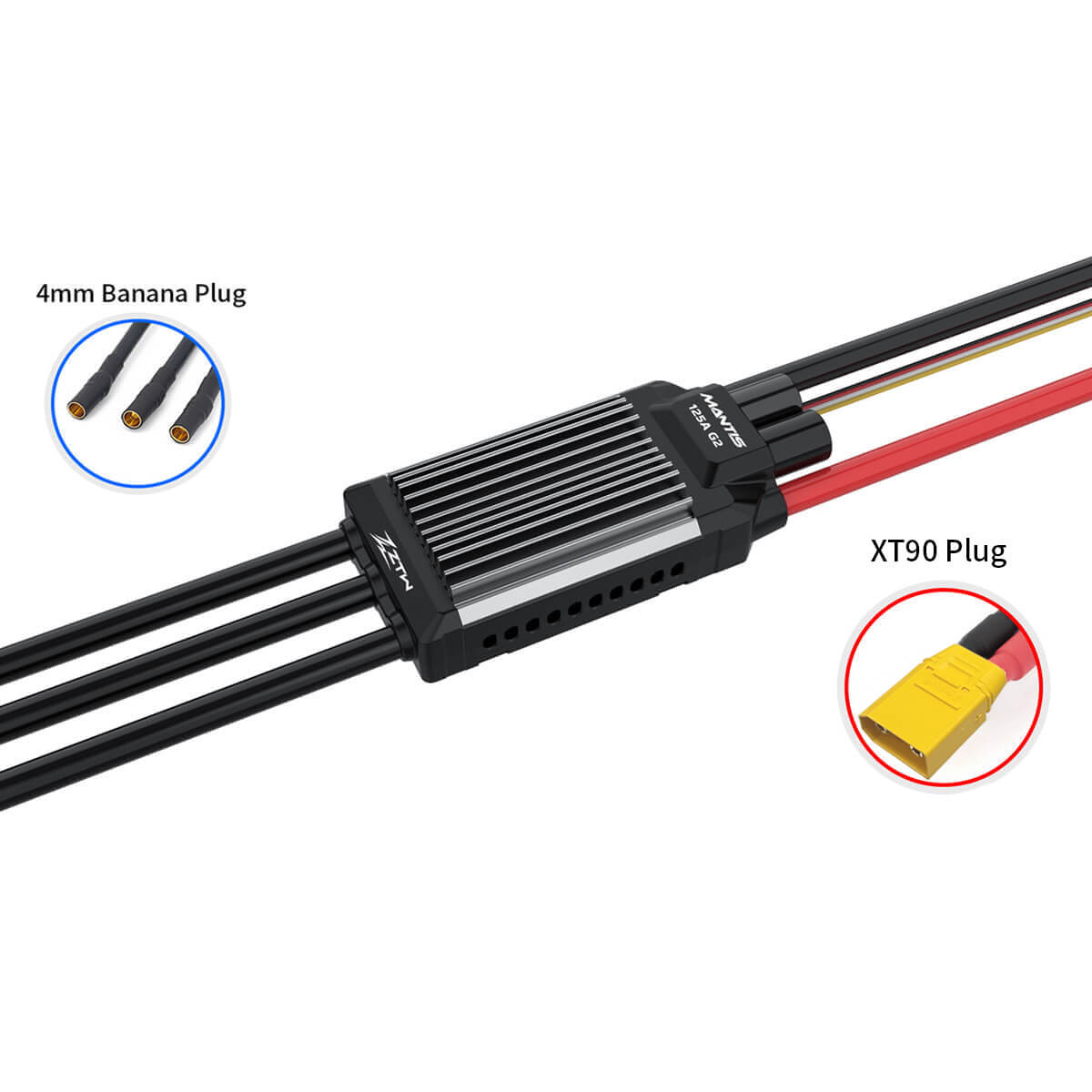 ZTW Mantis G2 125A ESC 3-8S SBEC pour avion RC EDF 