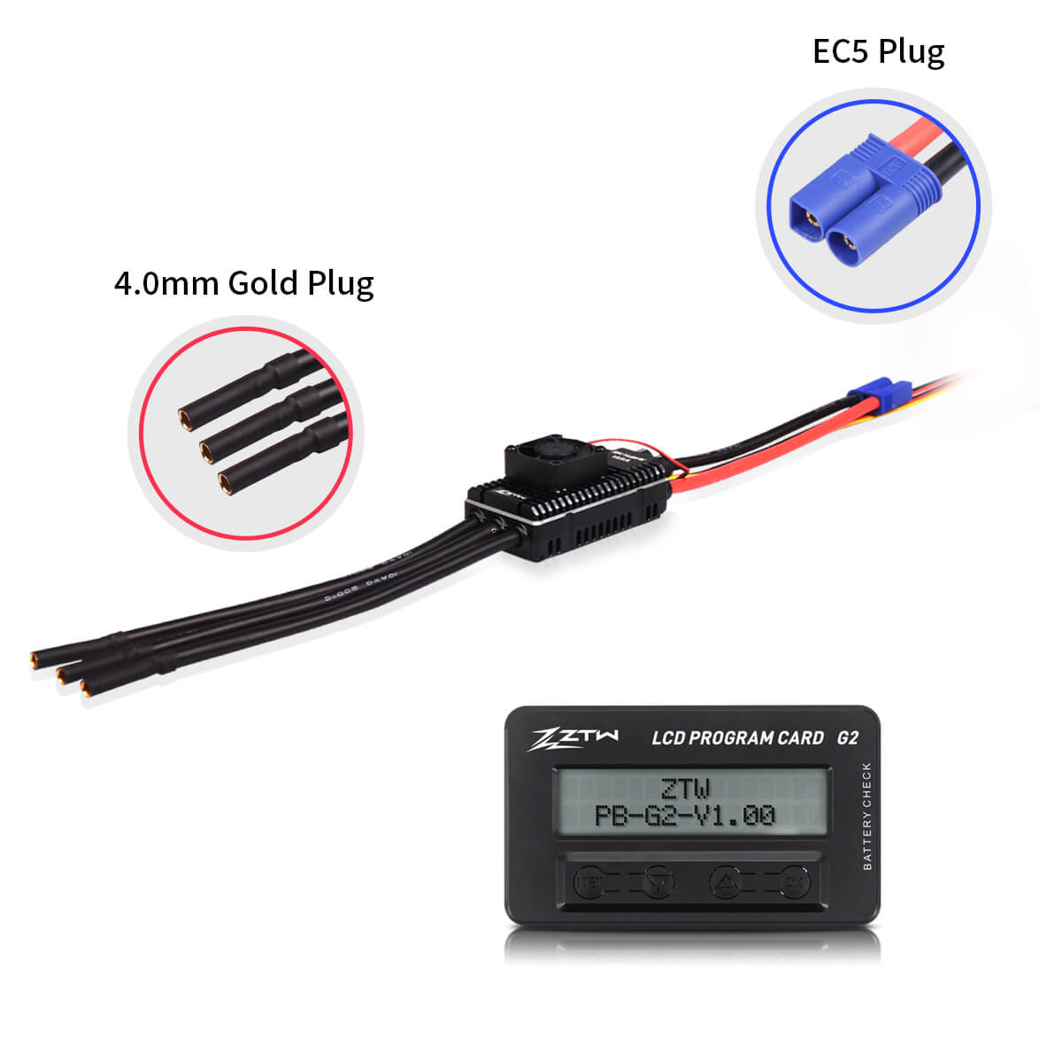 ZTW Skyhawk 155A ESC 3-8S SBEC pour hélicoptère RC 