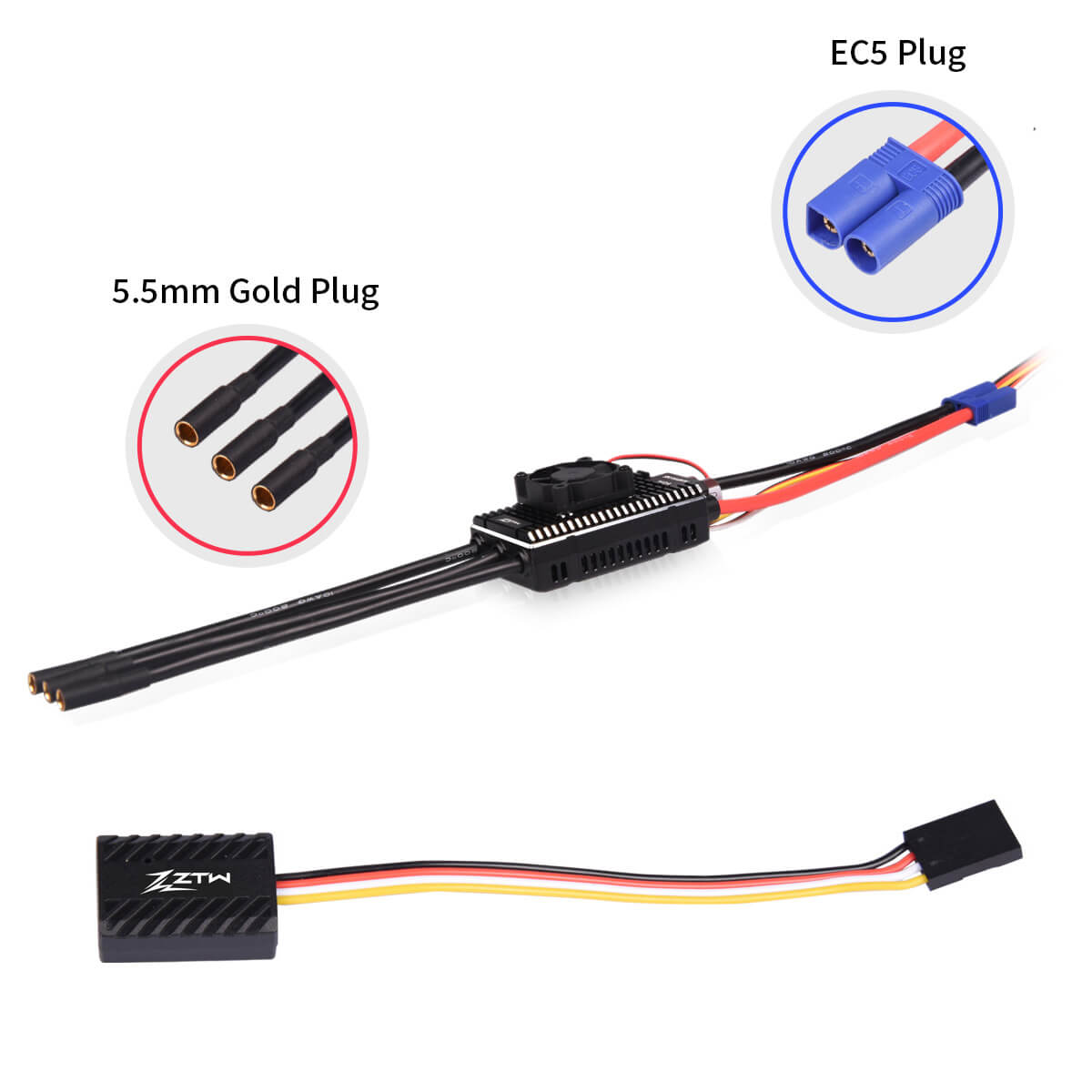 ZTW Skyhawk 160A ESC HV 6-14S SBEC pour hélicoptère RC 