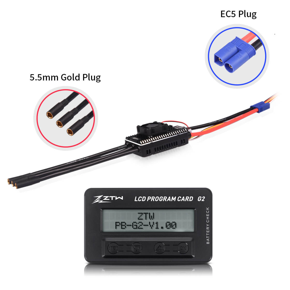 ZTW Skyhawk 160A ESC HV 6-14S SBEC pour hélicoptère RC 