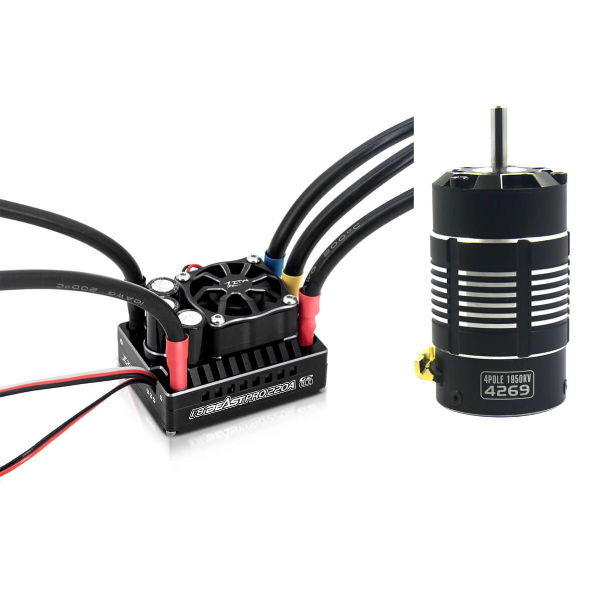 ZTW Beast PRO G2 220A ESC Sensored 4269 Motor Combo For 1/8th Racing Car