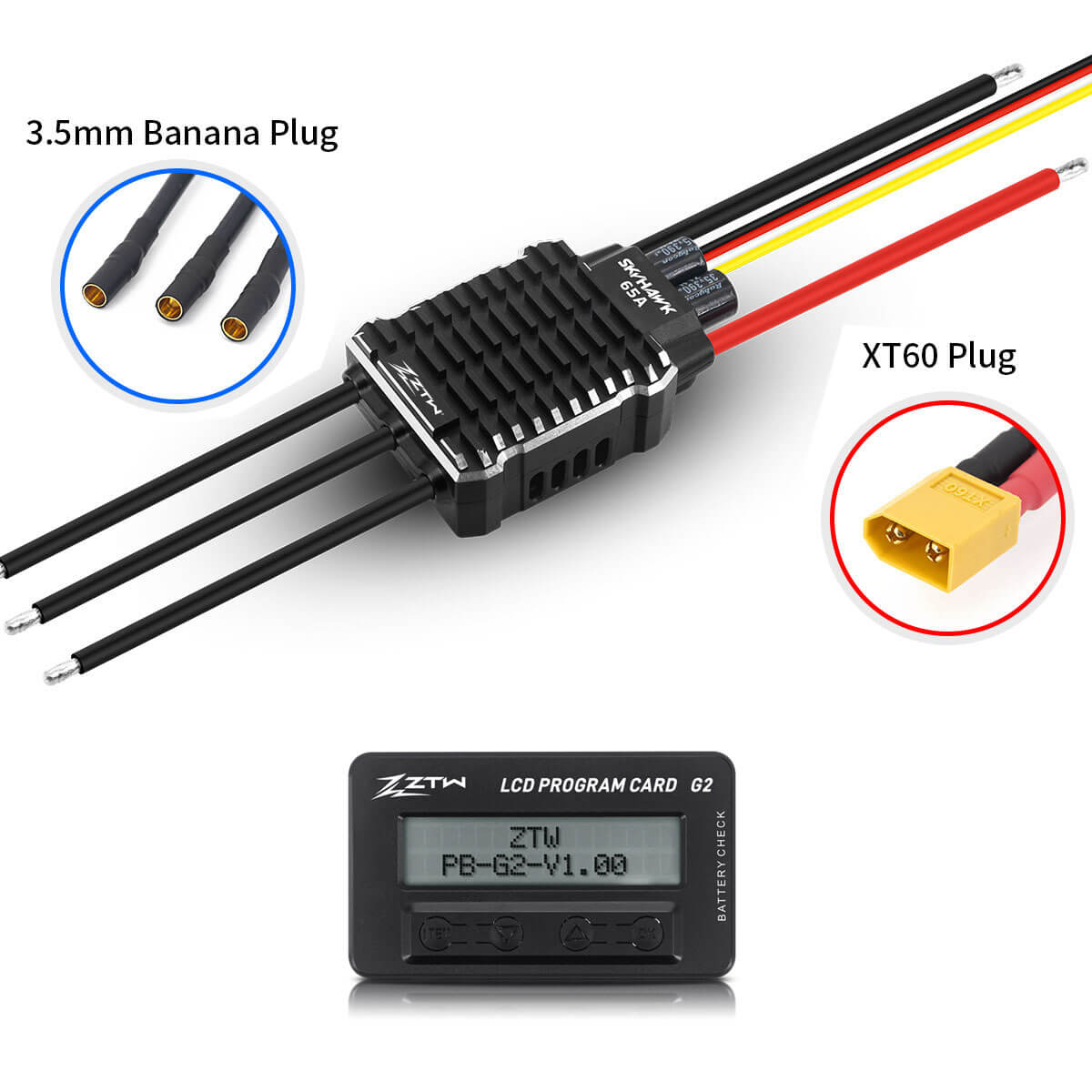 ZTW Skyhawk 65A ESC 3-6S SBEC For RC Helicopter